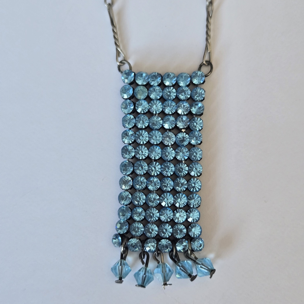 BELLAGIO  Swarovski Blue Crystal Delicate Necklace Pendant